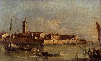 弗朗西斯科 格拉蒂 View Of The Island Of San Michele Near Murano Venice